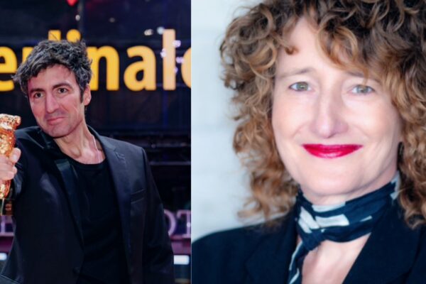 فوز فيلم Gelbe Briefe بالدب الذهبي وصورة المديرة تريشيا تاتل.