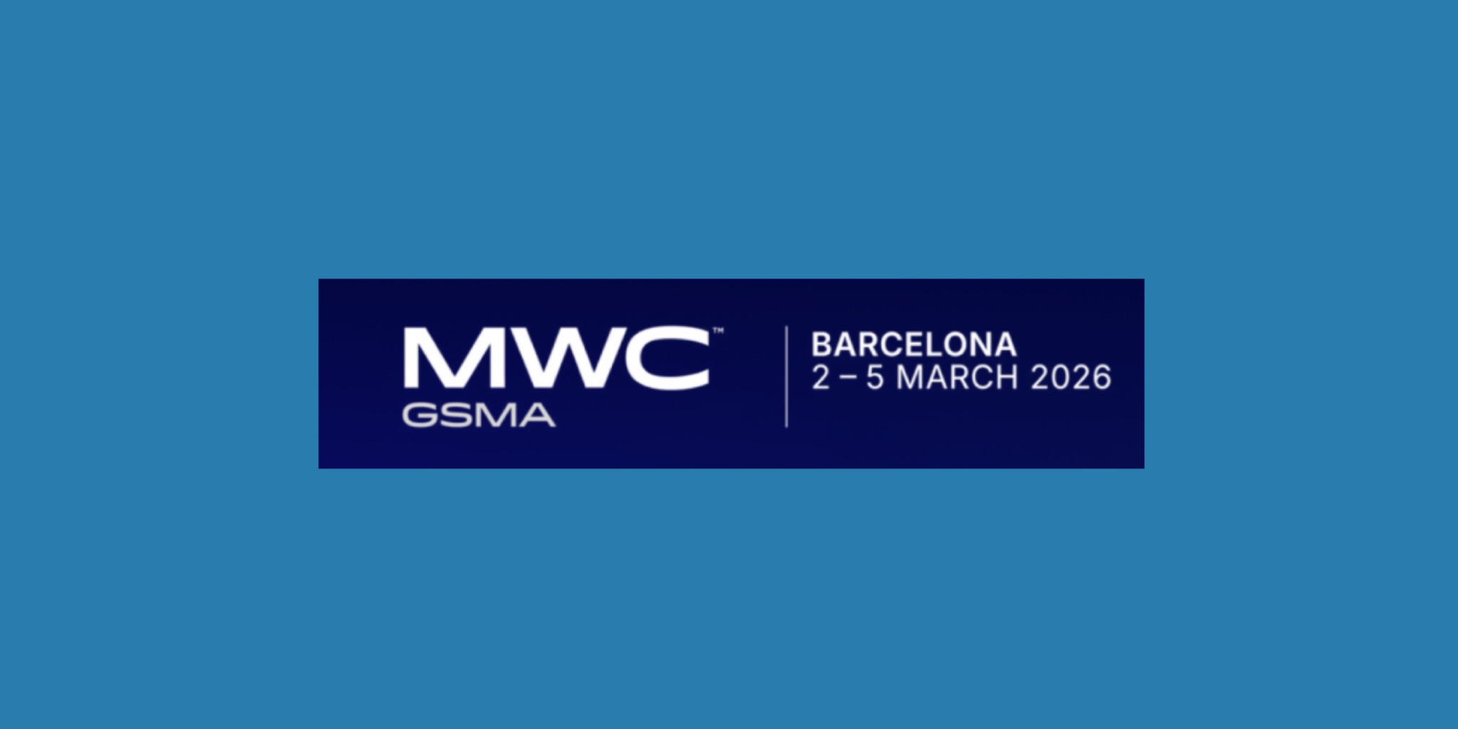شعار مؤتمر MWC Barcelona 2026 الرسمي المقام في برشلونة برعاية GSMA.
