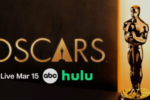 ملصق دعائي لحفل الأوسكار 2026 يظهر تمثال الأوسكار الذهبي مع موعد البث في 15 مارس على ABC وHulu.