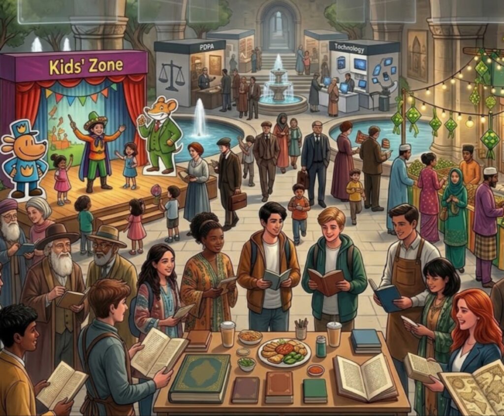 تنوع الفعاليات في معرض BookFest @ Malaysia تشمل ورش عمل للأطفال وعروضاً تقنية وأجواء احتفالية بعيد الفطر.