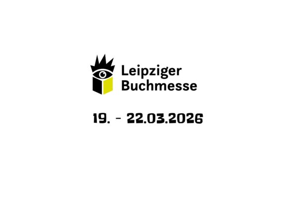 شعار معرض لايبزيغ للكتاب 2026 الرسمي باللونين الأسود والأصفر موضحاً تواريخ الدورة من 19 إلى 22 مارس.