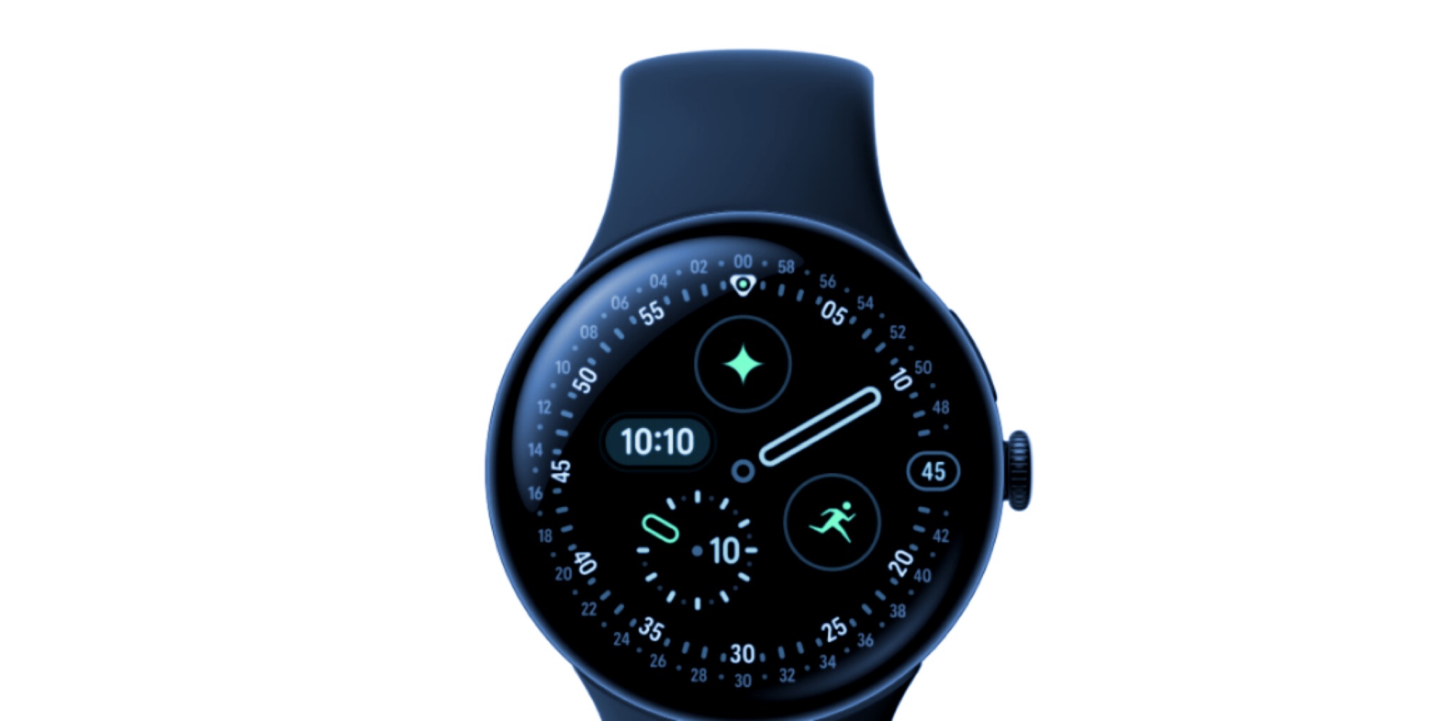 ساعة Google Pixel Watch 4 LTE باللون Obsidian مع شاشة دائرية عالية الدقة وتصميم أنيق.