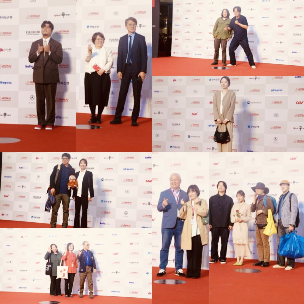 توثيق لقطات مجمعة لمَرور السينمائيين والضيوف الدوليين بملابس رسمية على السجادة الحمراء.