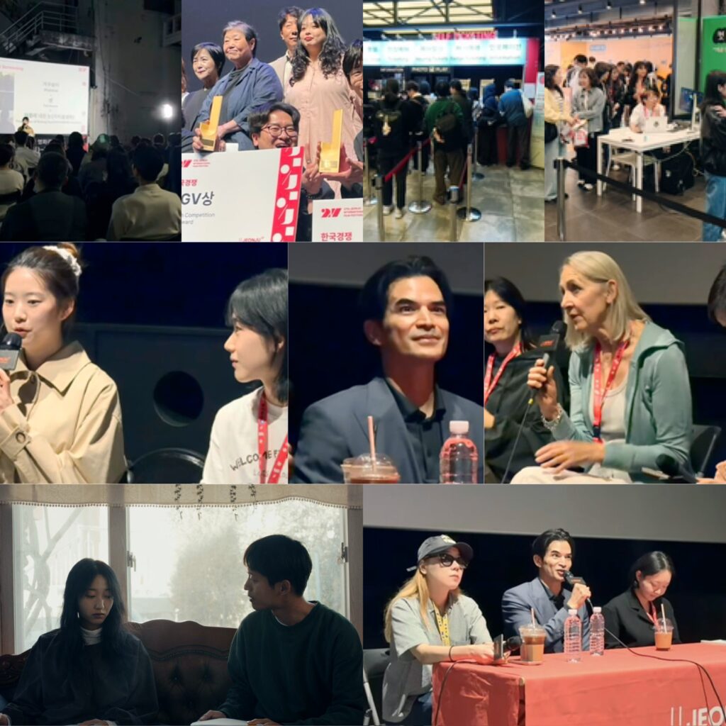 مهرجان Jeonju International Film Festival 2026 - لحظات متنوعة من الدورة السابعة والعشرين تشمل توزيع الجوائز وجلسات النقاش والجمهور.