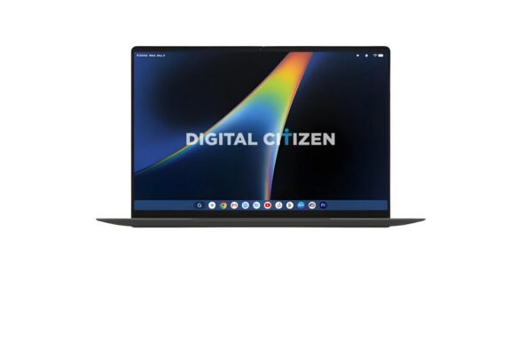 الواجهة الأمامية وشاشة حاسوب ASUS Googlebook CX9406 بحواف رفيعة